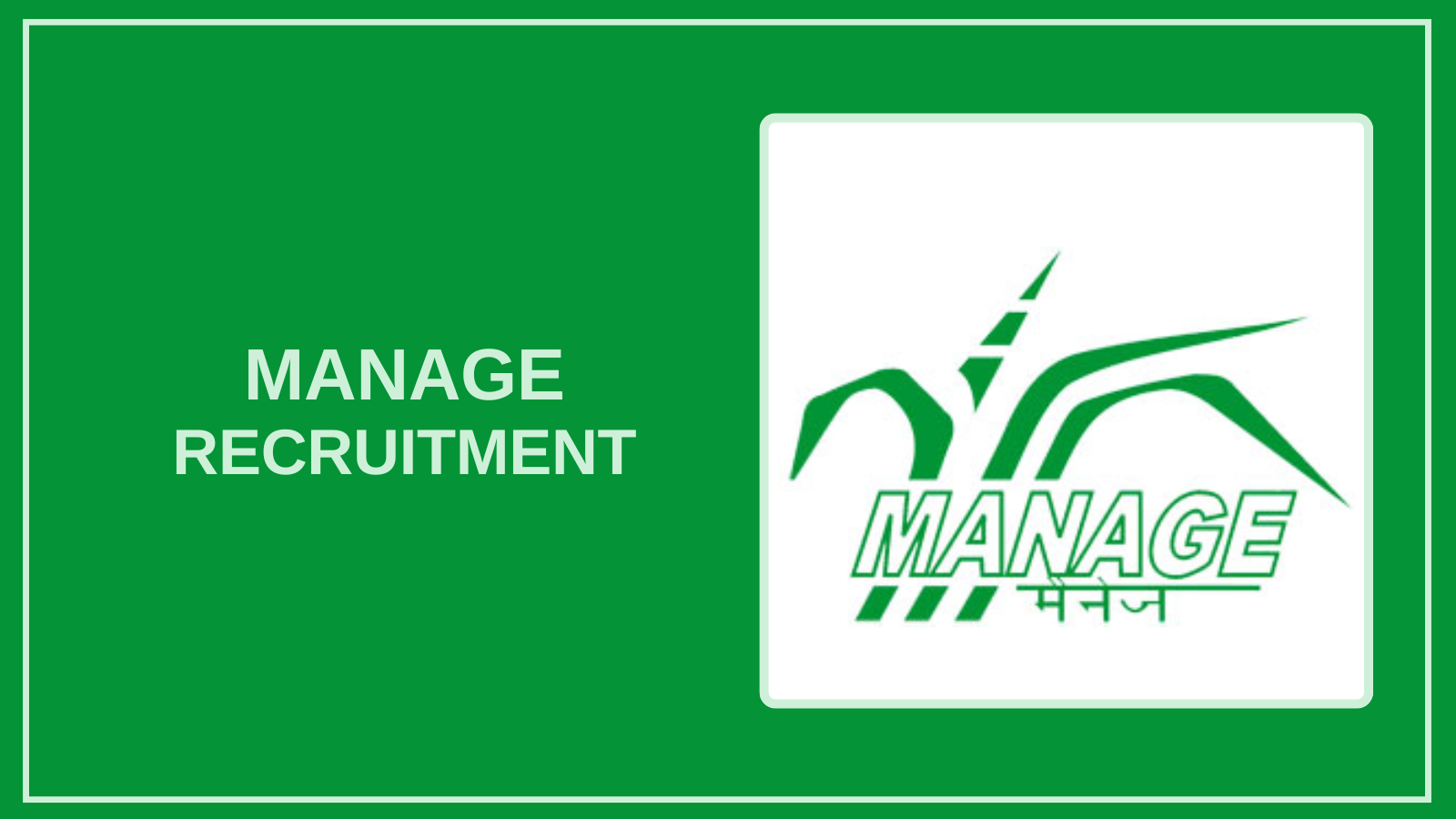 MANAGE Jobs